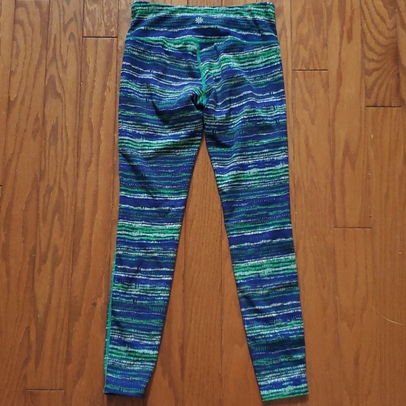Athleta Retreat Chatarunga Green and Blue Leggings - Picture 5 of 6